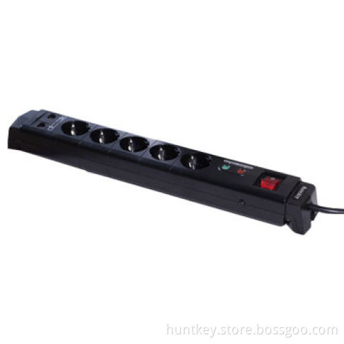 German Standard Power Strip with 3m Power Cord and Network Protection
